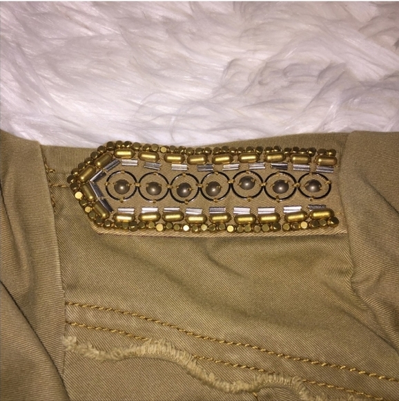 Free People Tan Military Style Jacket - Picture 5 of 9
